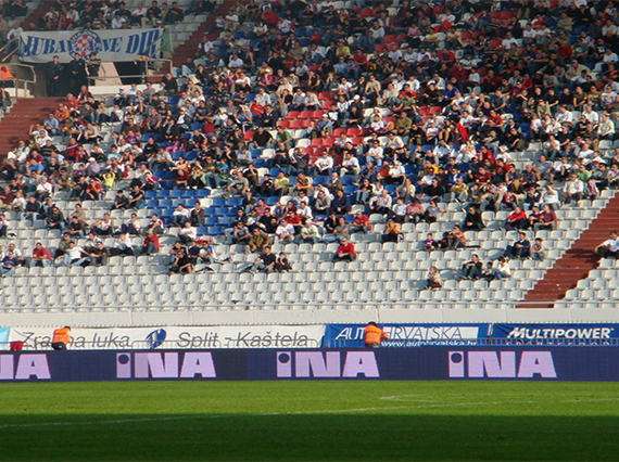 P16 SMD outdoor perimeter screen 200sq.m in Croatia Stadium for Europe Cup