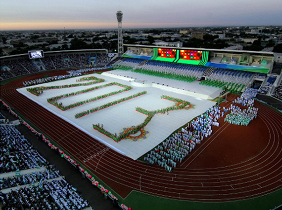 120sqm of outdoor full color P8 is used for Bokhara games for University