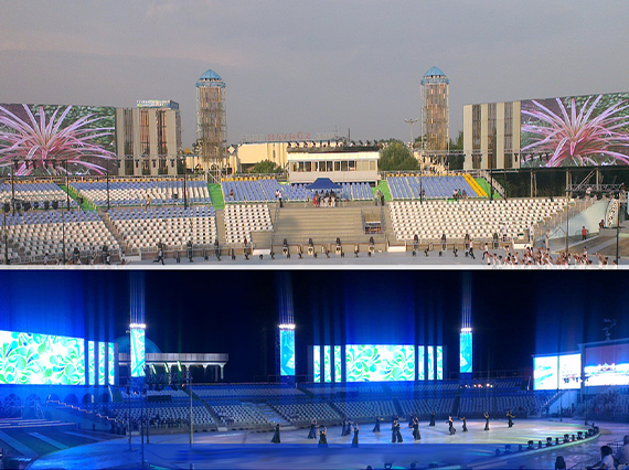 710sqm P6.25 outdoor rental for Uzbekistan 23th National Day